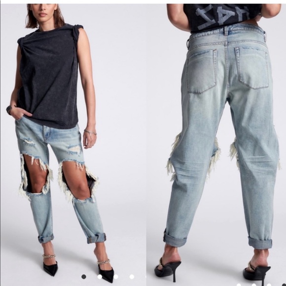 ONE TEASPOON Trashed Freebirds in Cobain Distressed Zip
Ankle Jeans size 26 - Picture 2 of 16